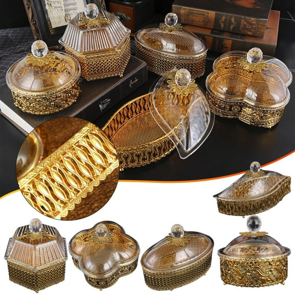 Luxury Retro Tea Leaf Canister Cookie Jar, Lid Snack Storage Jar, Snack Box For Candy European Style Treat Boxes For Party Walmart Clearance