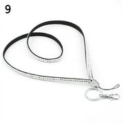 Luxury Rhinestone Bling Shiny Custom Lanyard ID Badge Cellphone Key Holder Ring