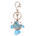 thumbnail image 1 of Luxury Rhinestone Lovely Decoration Dangle Car Pendant Snap Hook Keychain Key Ring (Blue), 1 of 2