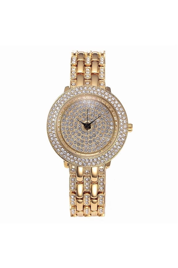Luxury Rhinestone Watch - Precise Quartz Movement, Elegant Analog Display, Fashionable Party Dress Style, Exclusively Designed for Women