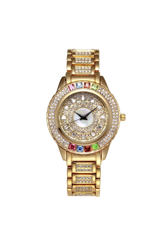 Luxury Rhinestone Women's Quartz Watch - Fashion Wrist Watch, Quartz Movement, and Sparkling Decoration - Perfect Accessory for Elegant