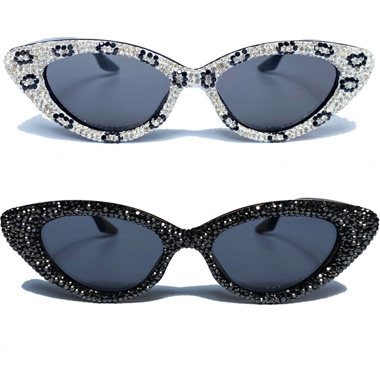 Luxury Rhinestones Sunglasses Women Fashion Sparkling Cat  display picture 3