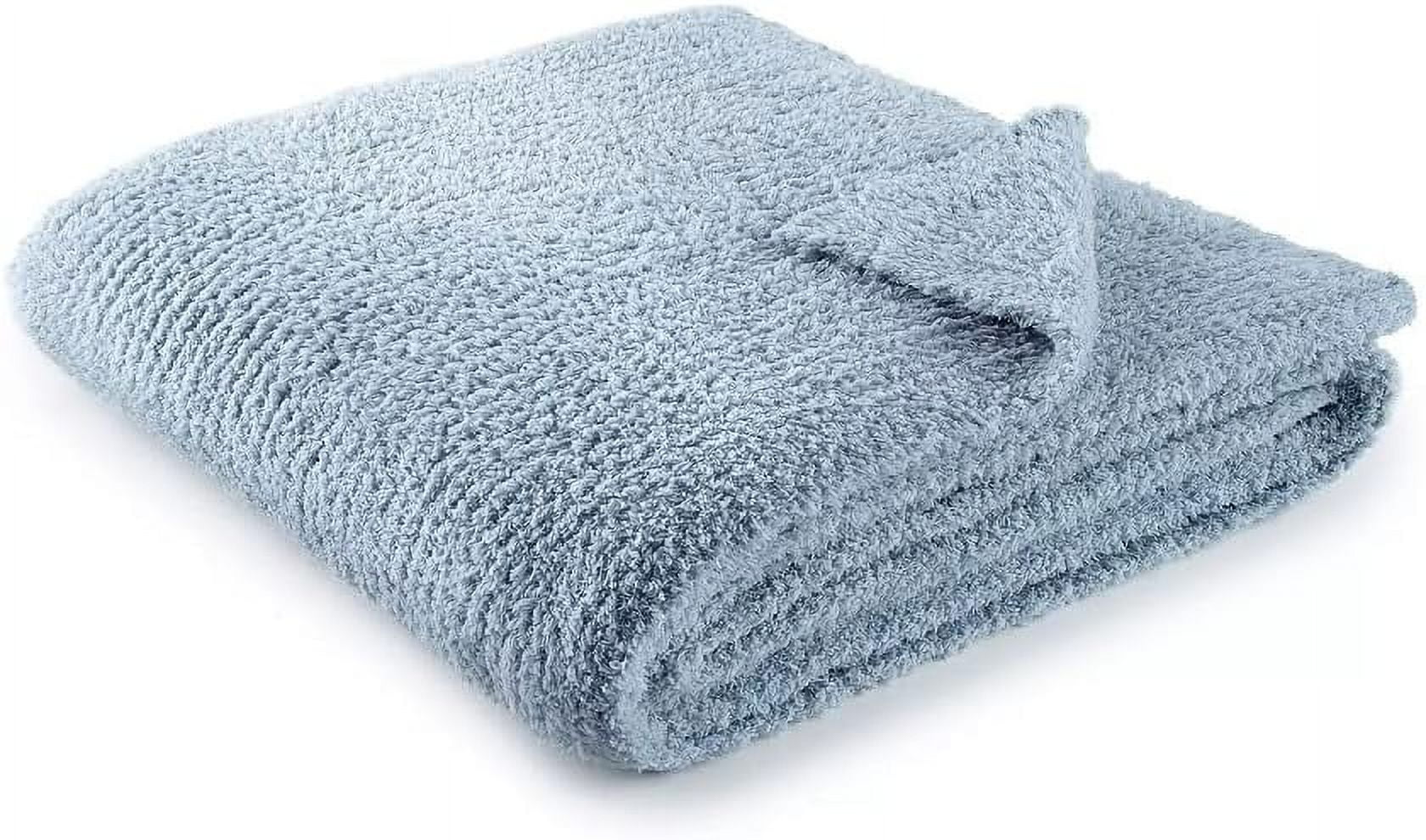 Luxury Ribbed Collection Cozy Knit Throw 60'' 70'' (Blue Crest, 60''X70
