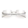 thumbnail image 1 of Luxury Rimless Rectangle Metal Pyramid Stud Jewel Arm Metal Rim Sunglasses Silver - Grey Mirror, 1 of 8