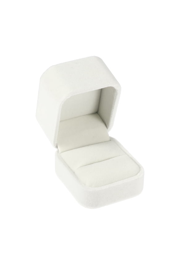 1pcs Luxury Ring Box Jewelry Display Box for Engagement Disposal Decorative Box Suede White