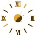 thumbnail image 1 of Luxury Roman Numerals Large Hands Modern DIY Frameless 3D Big Mirror Surface Effect Wall Clock Watches Home Decoration Self-Adhesive Wall Sticker Decor, 1 of 5