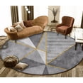 thumbnail image 1 of Luxury Round Carpet Living Room Nordic Gold ration Floor Mat Office Swivel Chair Area Rugs Bedroom Lounge Rug Soft Anti-slip, 1 of 5