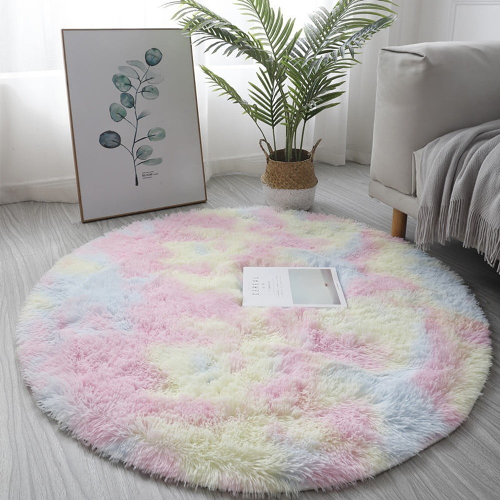 Luxury Round Fluffy Area Rugs for Bedroom Room Nursery, Super Soft Anti ...