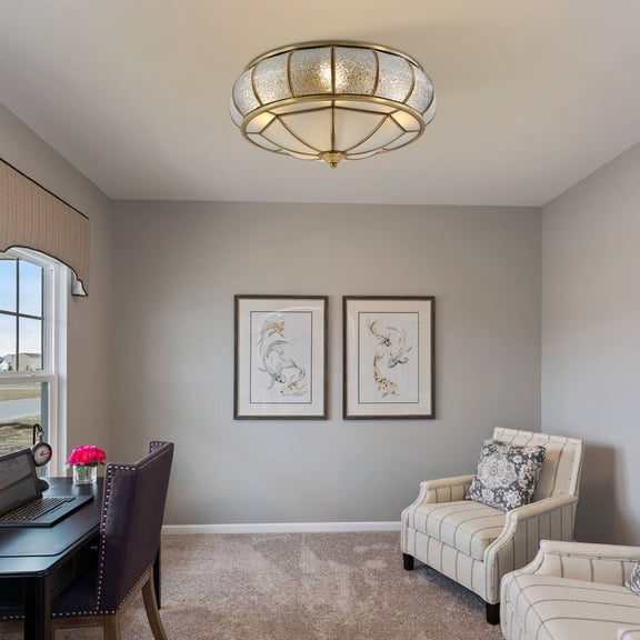 Luxury Round Modern Chandelier Flush Mount Ceiling Light Home Lamp Decor E26 for Bedrooms, Dining Rooms