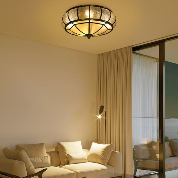 Luxury Round Modern Chandelier Flush Mounted Ceiling Light Home Lamp Decor E26 (Bulbs Not Included)