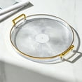 thumbnail image 1 of Perfume Tray Vanity Tray Modern Coffee Tray Decorative Luxury Plastic Serving Tray w/ Handles for Bathroom Vanity Bathroom Dresser Bedroom, 1 of 8