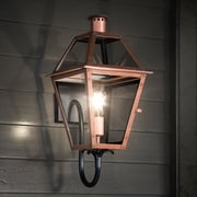 Luxury Rustic Wall Sconce, Large Size 20.5H x 9.5"W, with Tudor Style Elements, Rustic Copper Finish, UQL1371 from the Paris Collection by Urban Ambiance