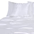 thumbnail image 1 of Luxury Satin 100 Percent Polyester Solid Sheet Set, California King, Silver, 1 of 4