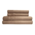 thumbnail image 1 of Luxury Satin 100 Percent Polyester Solid Sheet Set, King, Gold, 1 of 4