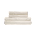thumbnail image 1 of Luxury Satin 100 Percent Polyester Solid Sheet Set, King, Ivory, 1 of 3