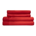 thumbnail image 1 of Luxury Satin 100 Percent Polyester Solid Sheet Set, Queen, Red, 1 of 3