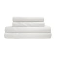 thumbnail image 1 of Luxury Satin 100 Percent Polyester Solid Sheet Set, Queen, White, 1 of 3