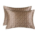 thumbnail image 1 of Luxury Satin Pillowcase for Hair and Skin Standard Satin Pillowcase with Zipper, Leopard (2 per Pack) - Blissford, 1 of 5