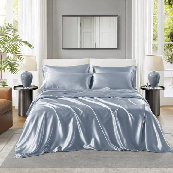 Luxury Satin Sheet Set for Full Size Bed Soft, Smooth, Elegant Bedding for Ultimate Comfort and Style