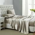thumbnail image 1 of Luxury Satin Sheets Set King Size Taupe, 4-Piece Bedding Sets with Deep Pockets - Soft and Smooth Satin Bed Sheets for Ultra Comfort and Elegance, 1 of 8