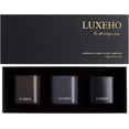 thumbnail image 1 of Luxury Scented Candle Set 3-Pack | Home Decor & Giftable Soy Candles Champagne, Sandalwood Amber 75h Burn Time Cotton Wick Elegant Decorative Jars, 1 of 3
