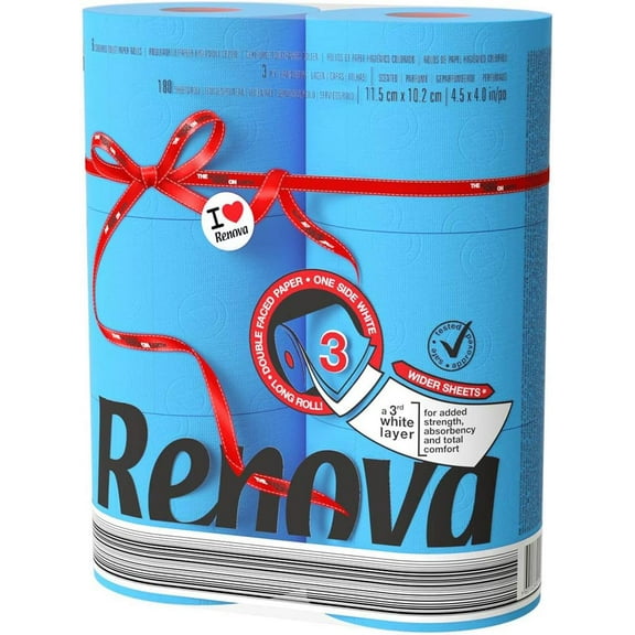 Luxury Scented Colored Toilet Paper 6 Jumbo Rolls 3-Ply-180 Sheets