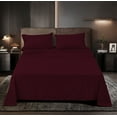 thumbnail image 1 of Superior Series Rayon Made from Bamboo Sheet Set - Wrinkle Free -Softer than Cotton- Deep Pockets - 3 Piece - 1 Fitted Sheet, 1 Flat, 1 Pillowcases Twin XL, Eggplant, 1 of 4