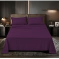 thumbnail image 1 of Premium Series Rayon Made from Bamboo Sheet Set - Wrinkle Free -Softer than Cotton- Deep Pockets - 4 Piece - 1 Fitted Sheet, 1 Flat, 2 Pillowcases Full, Purple, 1 of 4