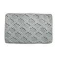 thumbnail image 1 of Luxury Shag Bath Mat Gray 24x16 Inch Thickened Soft Absorbent Non-Slip Carpet for Bathroom Bedroom Entrance Machine Washable Rug, 1 of 6