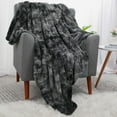 thumbnail image 1 of Luxury Shaggy Faux Fur Blanket Soft and Fluffy Plush Throw Blankets for Couch Bed and Living Room Dark Gray 50" *60", 1 of 8
