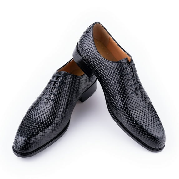 Luxury Shoes for Men 2023 Oxford Genuine Leather Shoes New Model Formal Lace Up Dress Wedding Office Business Shoes for Men Black 10