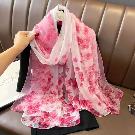 Luxury Silk Scarf Hijab Women Soft Warm Pashmina Neck Beach Stoles 2024 Head Scarves Echarpe Shawl Large Wrap Echarpe Bandana (see chart 34)