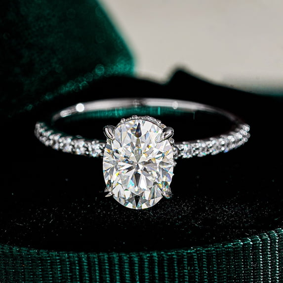 Luxury Single D Color 1&2&3 Carat Exquisite Cut Moissanite Rings for Women - Wedding Engagement 925 Sterling Silver Jewelry