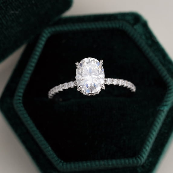 Luxury Single D Color 1&2&3 Carat Exquisite Cut Moissanite Rings for Women - Wedding Engagement 925 Sterling Silver Jewelry