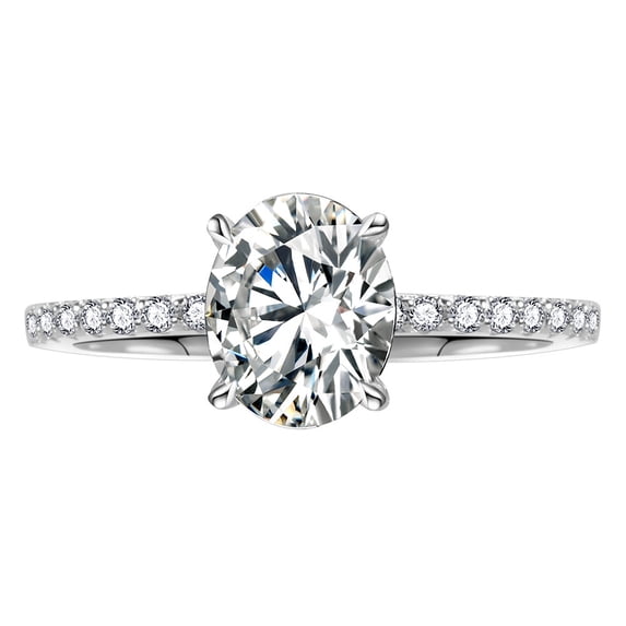 Luxury Single D Color 1&2&3 Carat Exquisite Cut Moissanite Rings for Women - Wedding Engagement 925 Sterling Silver Jewelry