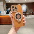 thumbnail image 1 of Luxury Slim Fit Case for iPhone 12 Pro, with Magnetic Invisible Stand Compatible with MagSafe Full Camera Lens Protector for Women Men Shockproof Hard PC Case for iPhone 12 Pro, Coffee, 1 of 7
