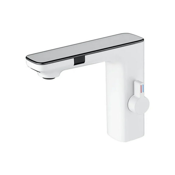 Luxury Smart Sensor Basin Faucet, Digital Display Screen Hot Cold Water Mixer Tap, Vanity Touchless Faucet For Bathroom Basin