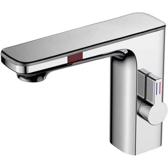 Luxury Smart Sensor Basin Faucet Digital Display Screen Hot Cold Water Mixer Tap Vanity Touchless Faucet for Bathroom Basin