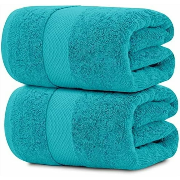 Luxury Soft Aqua Bath Sheet Towels - 650 GSM Cotton Luxury Bath Towels Extra Large 35x70 | Highly Absorbent and Quick Dry | Hotel Collection Extra Large Bath Towels Oversized, 2 Pack