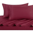 thumbnail image 1 of Luxury Soft Breathable Pure Cotton Stripes Pillowcases Set with Envelope Closure, Wrinkle, Fade Resistant Pillow Covers, Pack of 2 (20"X 30") Burgundy, 1 of 1