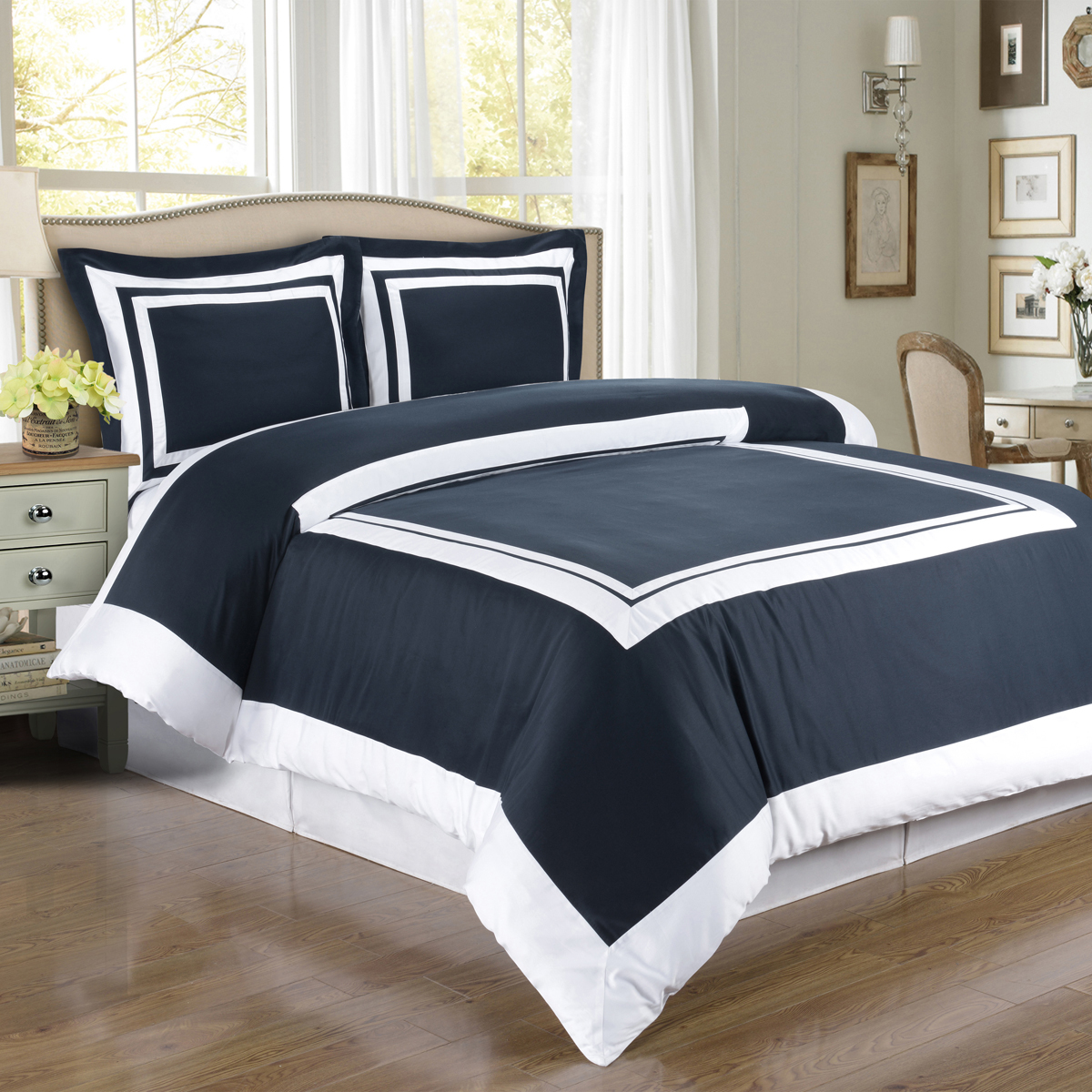 Luxury Soft Hotel 100% Cotton 300 Thread Count Duvet Cover Set - King ...