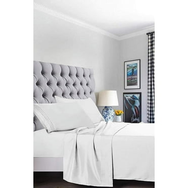 Luxury Soft Microfiber Extra Deep Pocket 4 Piece Bed Sheets Set - Queen White