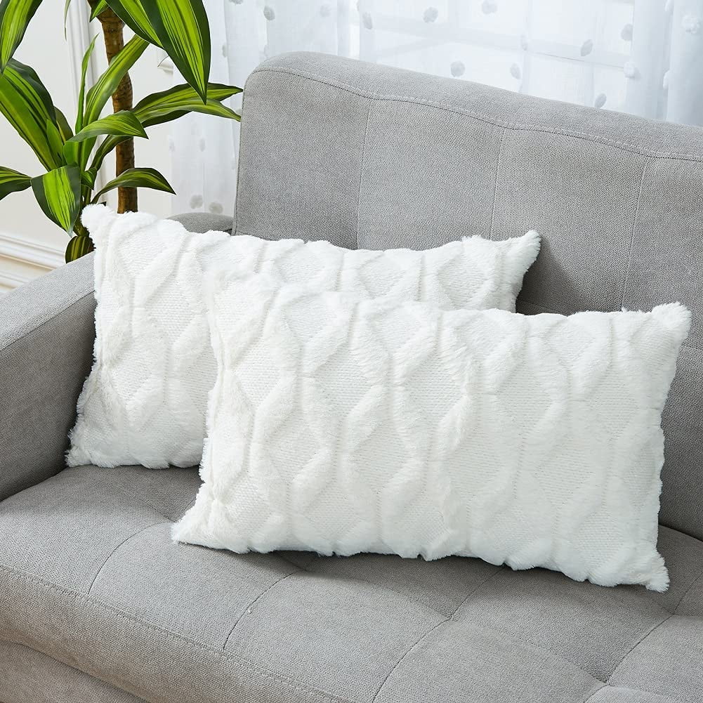 Luxury Soft Plush Lumbar Throw Pillow Cover Velvet Decorative