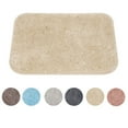 thumbnail image 1 of PiccoCasa Luxury Soft Plush Shaggy Thick Microfiber Bath Mat Floor Mat Non-slip Rubber Back Beige 24" x 35", 1 of 7