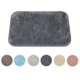 thumbnail image 1 of PiccoCasa Luxury Soft Plush Shaggy Thick Microfiber Bath Mat Floor Mat Non-slip Rubber Back Dark Gray 24" x 35", 1 of 7