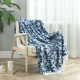 thumbnail image 1 of Luxury Soft Printed Flannel Fleece Throw Blanket with Decorative Tassels for Bed,Couch,50" x 60", 1 of 4