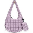 thumbnail image 1 of Luxury Soft Puffer Tote Bag With makeup bag for Women Large Quilted Puffy Lightweight Carryall Crossbody Tote Bag for Women Girl, 1 of 6