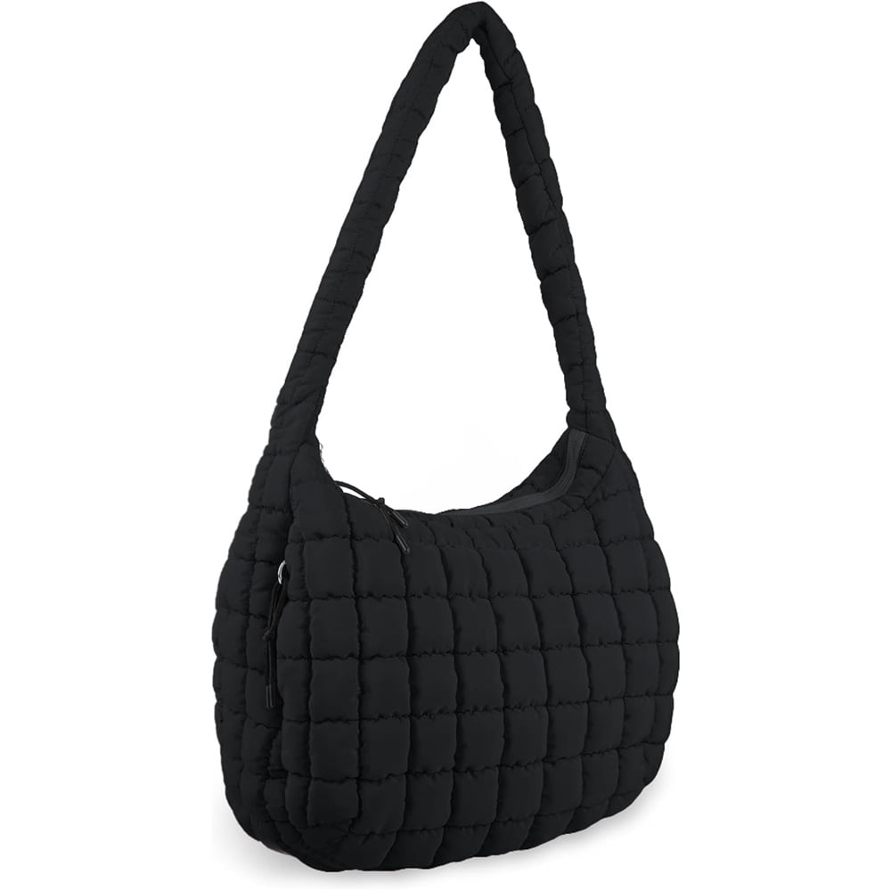 Luxury Soft Quilted Puffer Tote Bag Purse Puffy Crossbody Shoulder Bag for Women,Lightweight Nylon Hobo Bag Puffer Carryall Bag for Women Girl