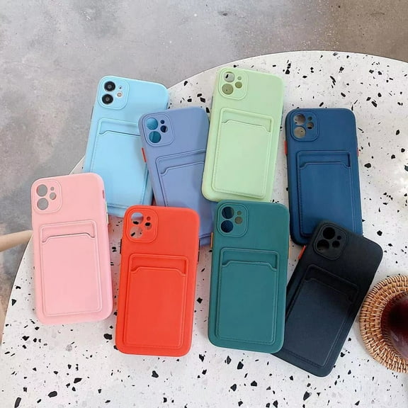 Luxury Soft Silicone Case For Apple iPhone 11 12 Pro Max mini SE 2020 X XR XS Max 7 8 Plus Card Slot Holder Wallet Pocket Cover