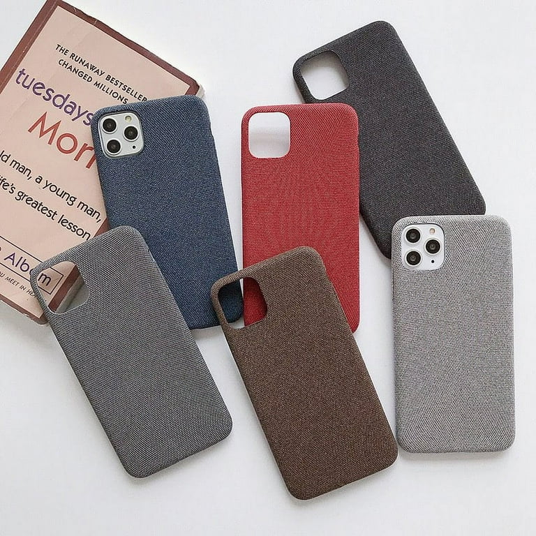 Luxury Solid Warm Cloth Fabric Case for iPhone 12 Mini 11 Pro X Xr